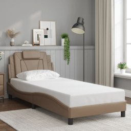 Cadru de pat cu tablie, cappuccino, 80x200 cm, piele ecologica GartenMobel Dekor