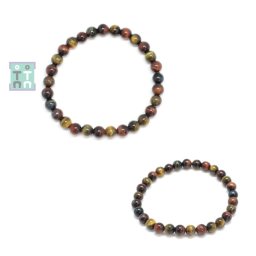 Bratara Ochi de Tigru Mix cu Ochi de Soim Diametru 56 mm, Rotund 6 mm