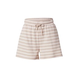 PIECES Pantaloni 'PCChilli' maro cămilă / alb