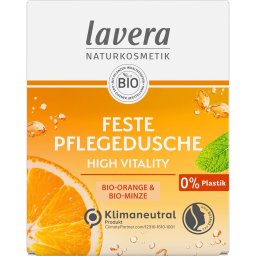 Gel de dus solid cu portocala bio si menta bio High Vitality 50g