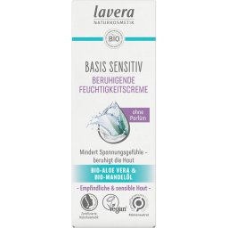 Crema sensitiv hidratanta si calmanta cu aloe vera bio si ulei de migdale bio, pentru ten sensibil 50ml