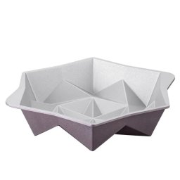 Tava de copt Dr.Oetker Origami 2556, 28 cm, Forma origami, Aluminiu turnat, Roz auriu