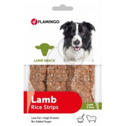 Flamingo Lamb Snack - fâșii de miel cu orez 85 g
