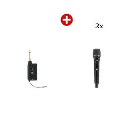 Omnitronic Set FAS TWO + 2x Dyn. Wireless Microphone 660-690MHz SET