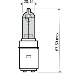 BEC HALOGEN (BA20D) LUMINA ALBASTRA - 12V 35/35W