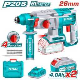 Ciocan rotopercutor TRHLI202287, 1100rpm, madrina SDS, cu acumulator si baterie, Albastru