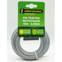 Fir taietor cu insertie metalica 15 m - 2.4 mm (sectiune rotunda) (MC)