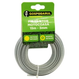 Fir taietor cu insertie metalica 15 m - 3 mm (sectiune rotunda) (MC)