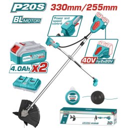 TOTAL - MOTOCOASA SI TRIMMER 40V- LI-ION (INCLUDE ACUMULATOR SI INCARCATOR)