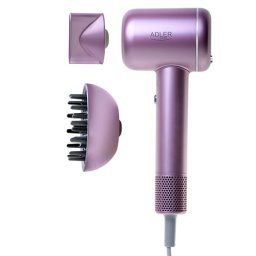 Uscator de par SUPERSPEED Adler AD2270p, roz, 1600W, 110000rpm, 3 viteze, 3 trepte temp, ionizare, led, difuzor