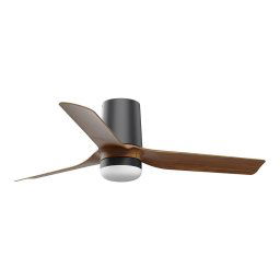 Ventilator LED dimabil de tavan FARO 33835WT-1TW MINI PUNT TUB S 10W/230V maro/negru d. 90 cm WT + telecomandă