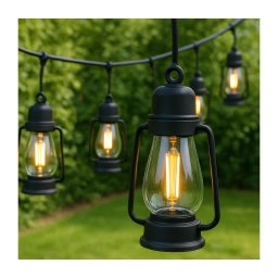 Ghirlandă decorativă de exterior GIRLANDA, 10 LED, 10 m, IP44, alb cald
