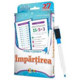 Impartirea. Scrie si sterge. 27 de cartonase - Inesa Tautu