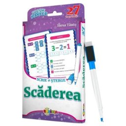 Scaderea. Scrie si sterge. 27 de cartonase - Inesa Tautu