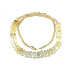 Colier Citrin Disc Fatetat - 4-6 x 10-11 mm - Accesorii Gold Filled