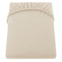 Cearceaf De Pat Cu Elastic 200*200+25 Cm Yuny Mally Home – 100%Bbc - Cream