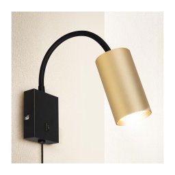 Lampă flexibilă de perete Brilagi SELE 1xGU10/30W/230V negru/auriu