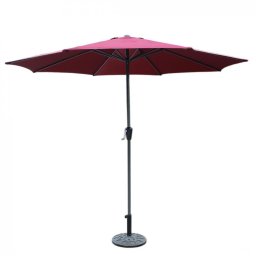 Umbrela Terasa Heinner, Dia, STUD006, 270 cm, otel si poliester, Roz