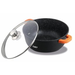 Semioala aluminiu turnat Heinner HR-SCO-A0316A, 16 x 7.5 cm, 1.2 L, Negru