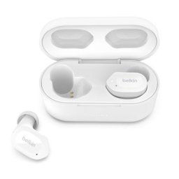 Casti True Wireless Belkin SoundForm Play, Bluetooth, Waterproof IPX5, Alb