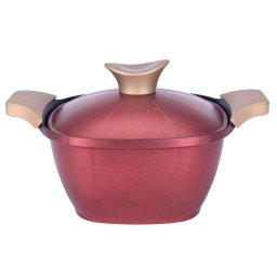 Neoklein Oala patrata cu capac 24cm, Rosu