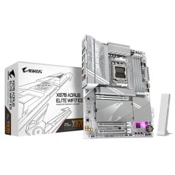Placa de baza GIGABYTE X870 AORUS ELITE WIFI7 ICE, AM5, DDR5, Wi-Fi, BT, ATX, Alb