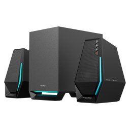 Boxe EDIFIER Gaming 2.1, RMS: 30W(2 x 7.5W + 15W), bass 4",control volum,BT/USB-A/USB-C/AUX, sound mode:Music/Game/Movie, 10 x LED RGB, frecv. rasp 93Hz-20KHz, USB power, negru