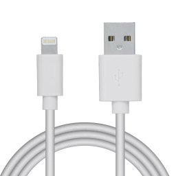 CABLU alimentare si date SPACER, pt. smartphone, USB 2.0 (T) la Lightning (T), pentru Iphone, PVC, Retail pack, 1.8m, Alb, "SPDC-LIGHT-PVC-W-1.8