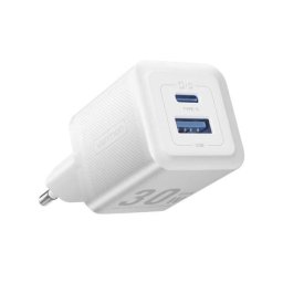 Incarcator retea Vention 30W, 1 x USB Type-C, 1 x USB, 5V/3A, PD 3.0, QC 3.0, QC 4.0, Alb