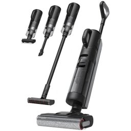 Aspirator vertical fara fir Dreame H12 Dual HHV4, aspirare umed/uscat, 3 moduri de aspirare, putere aspirare 16000Pa, auto-curatare, capacitate rezervor apa curata/murdara-0.9l/0.7l, baterie 4000mAh, autonomie pana la 60min, 300W, afisaj LED, negru