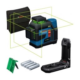 Bosch - GLL 12V-100-33 CG - Nivela laser cu linii, 30 m, +/-0.3 mm/m, 3 linii laser, fascicul verde, proiectie 360 grade, suport perete, geanta textila