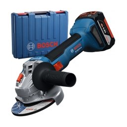 Bosch - GWS 18V-8 - Polizor unghiular cu 1 acumulator, Li-Ion, 18 V, 4 Ah, 125 mm, valiza plastic