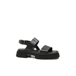 Sandale damă Dogati cu platformă, negre din piele naturală MIR303-40 EU
