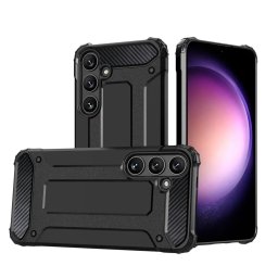 Husa Hurtel Hybrid Armor - Husă telefon - compatibil cu Samsung Galaxy S24 armored - Anti-șoc - culoare Negru