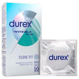 Durex Invisible Slim - prezervative ultra subțiri - 10 bucăți