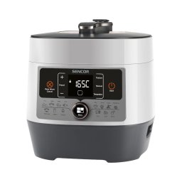 Oală electrică multifuncțională sub presiune Sencor 5,5 l 1000W/230V alb/negru