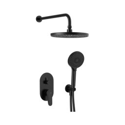 KFA Armatura 5559-501-81 Set duș OTAVA cu baterie incastrată, negru mat