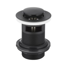 Ventil de lavoar cu preaplin KFA Armatura 660-354-81 CLICK-CLACK d. 6,2 cm negru mat