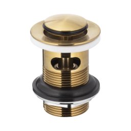 Ventil de lavoar cu preaplin KFA Armatura 660-354-31 CLICK-CLACK d. 6,2 cm auriu