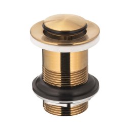 Ventil de lavoar fără preaplin KFA Armatura 660-353-31 CLICK-CLACK d. 6,2 cm auriu