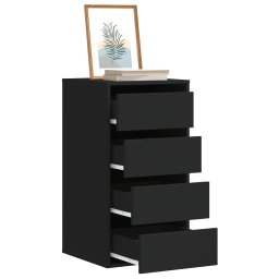 Dulap colt cu sertare negru 40x41x76 cm lemn prelucrat GartenMobel Dekor