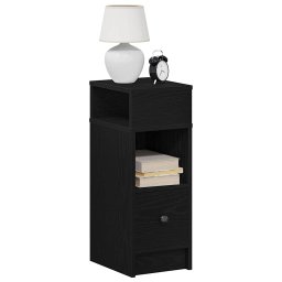 Noptiera cu sertar Negru 25x31x66 cm GartenMobel Dekor