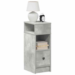 Noptiera cu sertar gri beton 25x31x66 cm GartenMobel Dekor