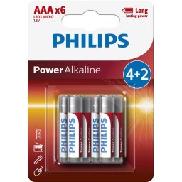 PH POWER ALKALINE AAA 4+2-BLISTER PROMO