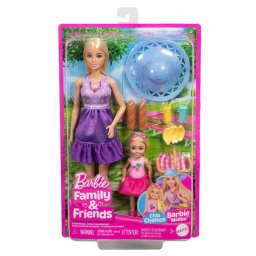Papusa Barbie Malibu, cu Papusa Chelsea si 9 accesorii, 3+ani
