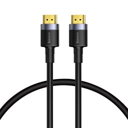 CABLU video Baseus Cafule, HDMI (T) la HDMI (T), rezolutie maxima 4K UHD (3840 x 2160) la 60 Hz, conectori auriti, 1m, negru "CADKLF-E01" - 6953156218185
