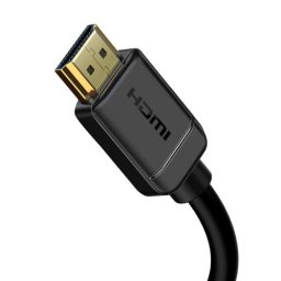 CABLU video Baseus HD Series, HDMI (T) la HDMI (T), rezolutie maxima 4K UHD (3840 x 2160) la 60 Hz, conectori auriti, 3m, negru "CAKGQ-C01" - 6953156222533