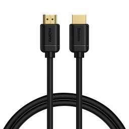 CABLU video Baseus HD Series, HDMI (T) la HDMI (T), rezolutie maxima 4K UHD (3840 x 2160) la 60 Hz, conectori auriti, 2m, negru "CAKGQ-B01" - 6953156222526