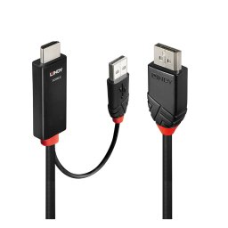 Cablu Lindy LY-41498, HDMI + USB-A - DisplayPort, 1m