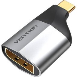 Convertor video Vention, USB Type-C(T) la DisplayPort(M), rezolutie maxima 4K la 60Hz/2K la 60Hz, conectori auriti, invelis aliaj Al si ABS, argintiu, "TCCH0" - 6922794742635
